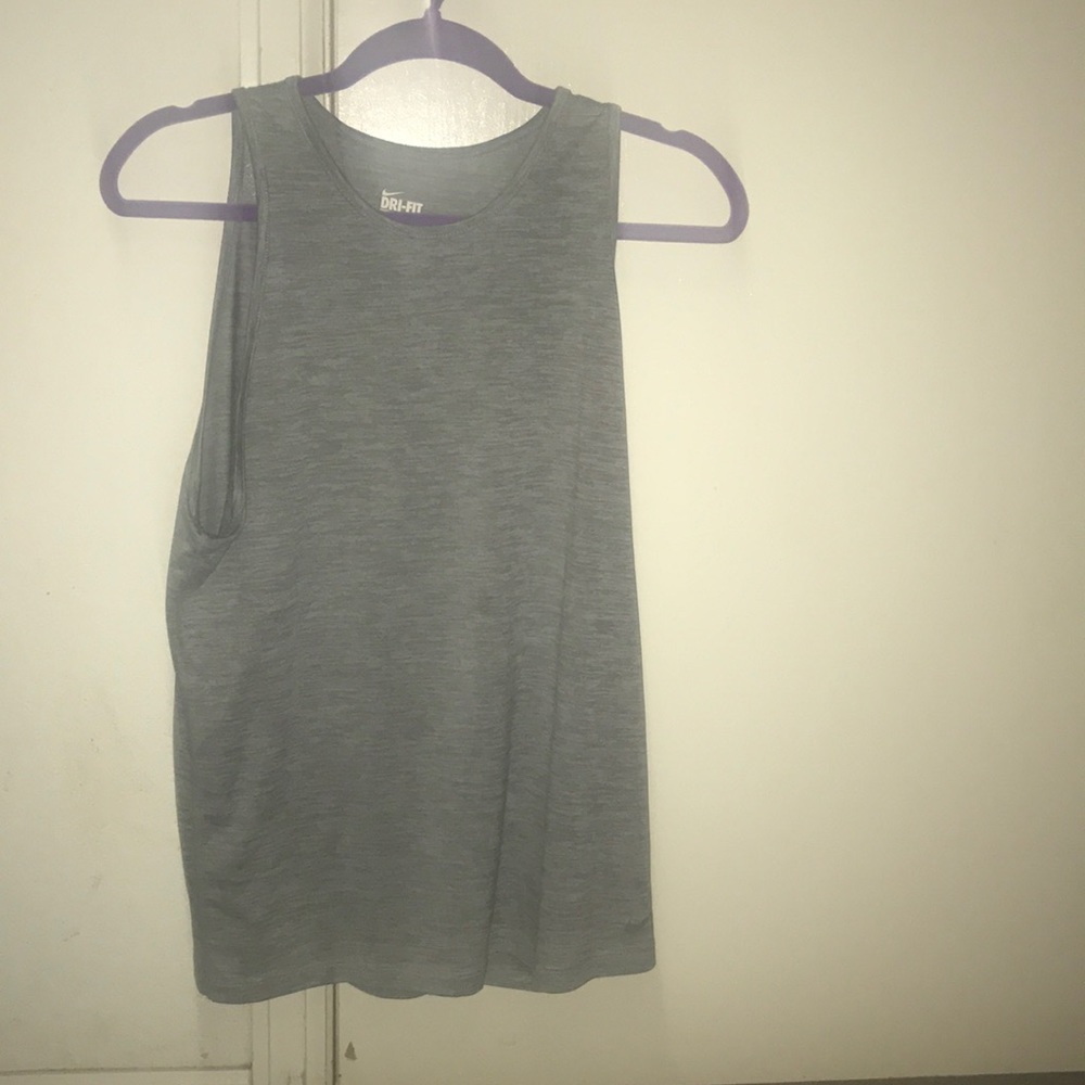 Plain grey Nike dri-fit tank